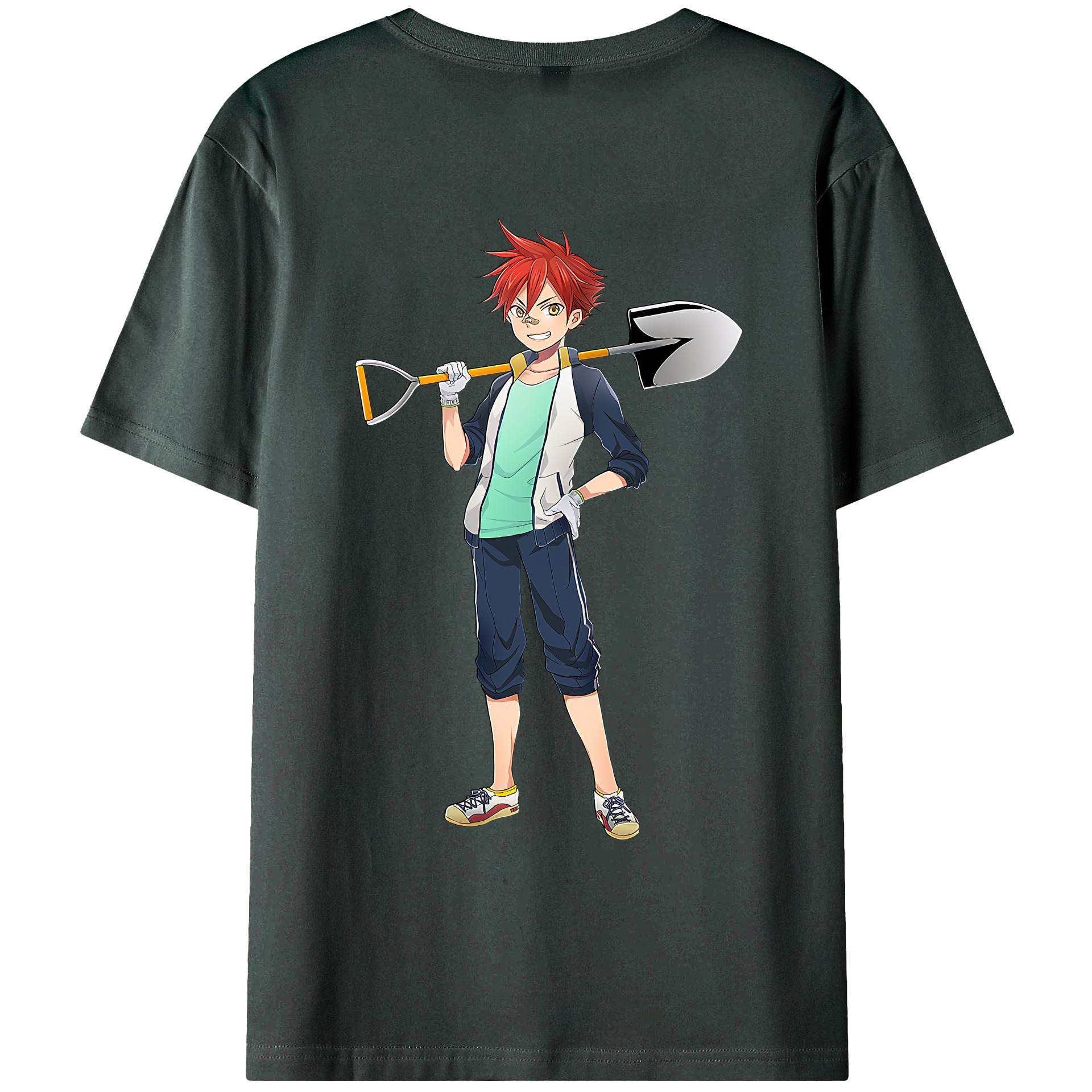 （画像用） 刀剣乱舞 Touken Ranbu 綿100％ メンズ半袖Tシャツ（バックプリント） 通気性